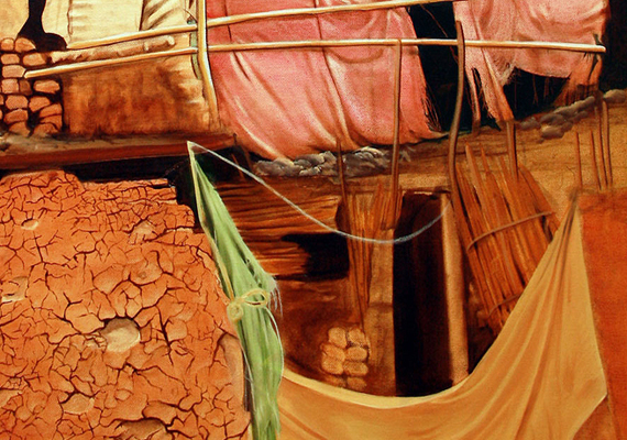 Tryp 3. 2011.  Oil on Canvas.  30ins x 40ins.