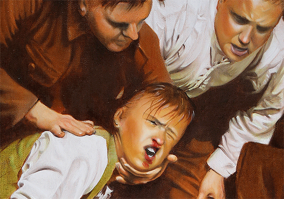 Pals. Oil on Board. 20ins x 16ins.